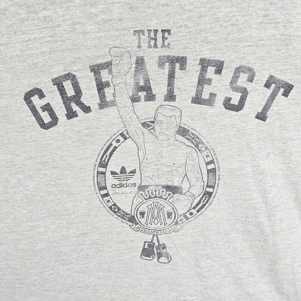 Adidas Muhammad Ali Shirt Mens 3XL Gray The Greatest Boxer Boxing Vintage Y2K - Picture 3 of 13